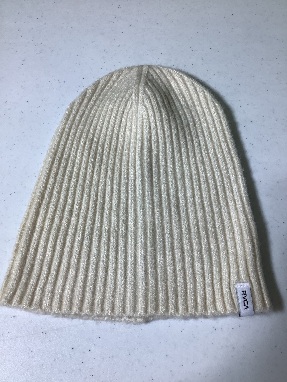 RVCA cream soft knit beanie